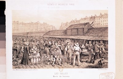 Les Halles, 1855 av French School
