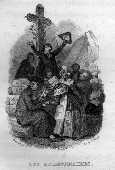 Les Missionnaires Chanson de Beranger in “” Oeuvres completes”” (1834) by Pierre Jean de Beranger (1780-1857), French poet and songwriter. av French School