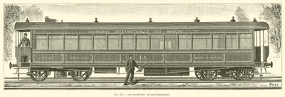 The Wagons-Lits, the Wagon-Restaurant (gravering) av French School