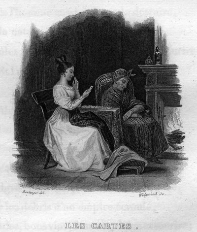 Les cartes Chanson de Beranger in “” Oeuvres completes”” (1834) by Pierre Jean de Beranger (1780-1857), French poet and songwriter. av French School