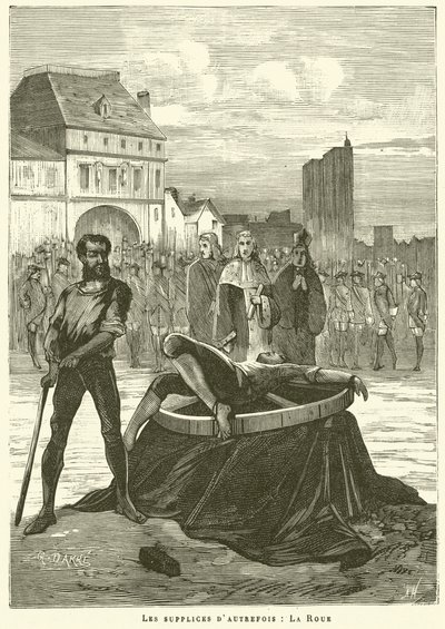 Torturene fra fortiden, Hjulet (gravering) av French School