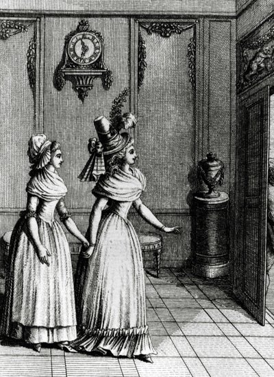 Libertinage - i "Historie dag for dag til en kvinne fra den franske republikken", Restif de La Bretonne (1734-1806), Genève 1791-1794. av French School