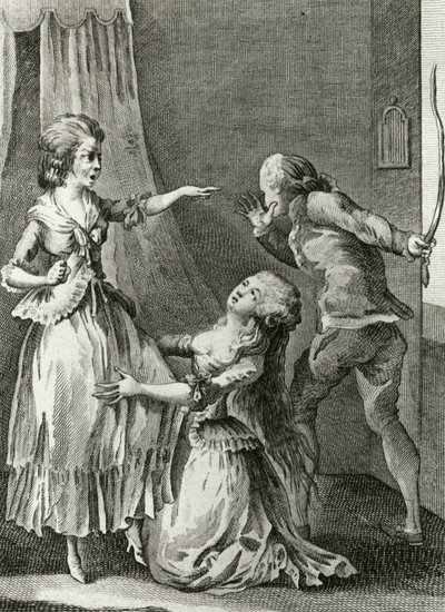 Libertinage - i "Historie dag for dag til en kvinne fra den franske republikken", Restif de La Bretonne (1734-1806), Genève 1791-1794. av French School