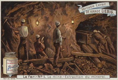 Liebig-kort med jernindustrien av French School