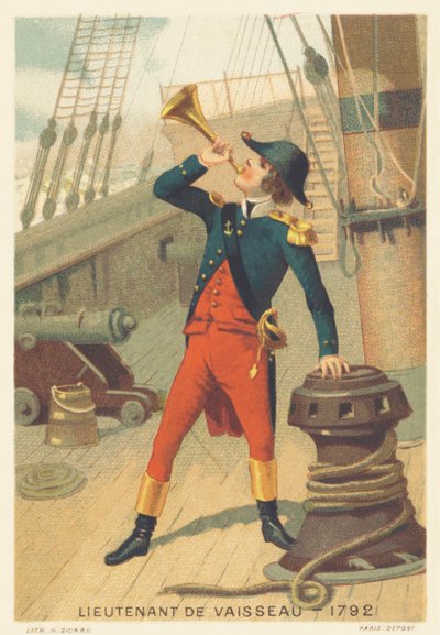 Løytnant på et skip i 1792 av French School