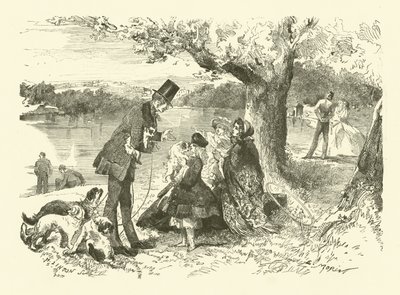 Livet i England: hundeselger i Hyde Park (gravering) av French School