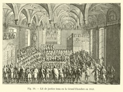 Lit de rettferdighet holdt i Storkammeret i 1643 av French School