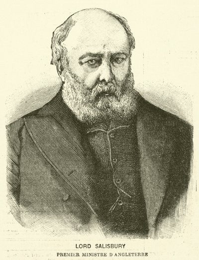 Lord Salisbury , britisk statsminister (gravering) av French School
