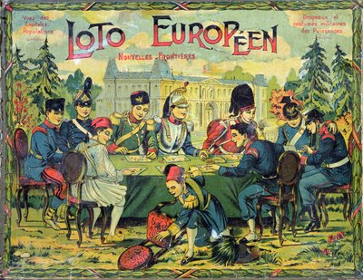 Loto Europeen, fransk versjon av spillet Lotto for barn, ca. 1900 av French School