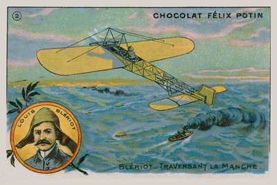Louis Bleriot foretok den første flyturen over Den engelske kanal i et fly tyngre enn fly, 1909 av French School