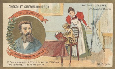 Louis Gustave Fortune Regensbonne (1827-1900), französischer Schriftsteller, Autor von „La comedie enfantine — Les lunettes“ (1861) von French School