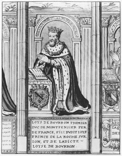 Ludvig II av Bourbon, hertug av Montpensier (litho) av French School