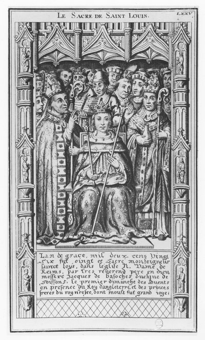 Louis IX av Frankrike (gravering) av French School