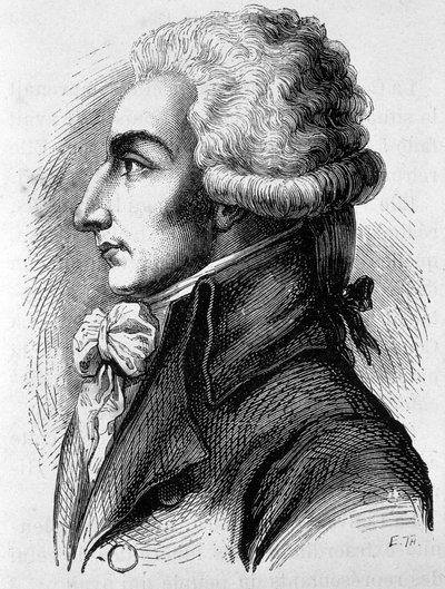 Louis Michel Lepeletier, Marquis de Saint-Fargeau (Saint Fargeau), fransk politiker (1760-1793) - i "" The History of France"" av Henri Martin av French School
