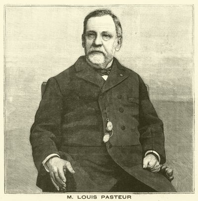 Louis Pasteur , fransk mikrobiolog (gravering) av French School