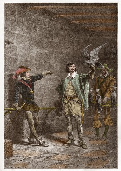 Louis XIII (1601-1643), kalt den rettferdige, seksten år gammel, og hans favoritt Charles d