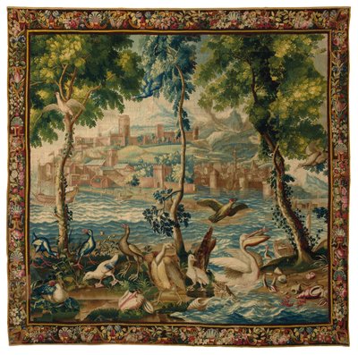 Louis XIV Beauvais "seaports" billedvev, ca.1700 av French School