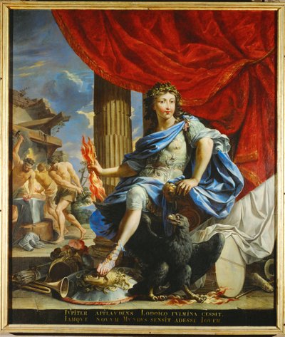 Ludvig XIV som Jupiter, erobreren av Fronde av French School