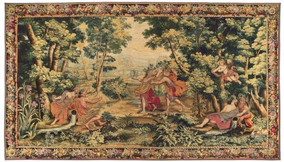 Louis XIV mytologisk billedvev, Gobelins eller Beauvais, sent på 1600-tallet av French School