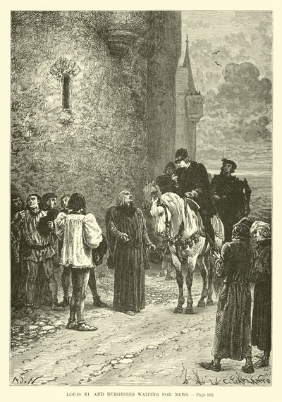 Louis XI og Burgesses venter på nyheter av French School