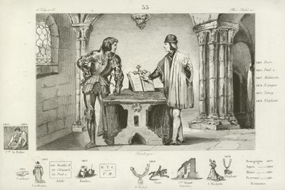 Ludvig XI av Frankrike holdt fanget av Karl den dristige av Burgund i Peronne, 1468 av French School