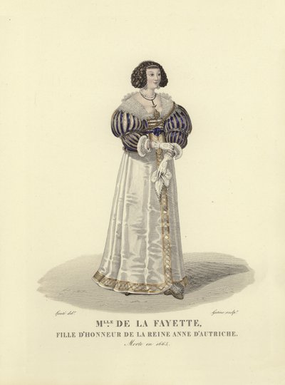 Louise de la Fayette, ærespike til Anne av Østerrike, dronningkonsort av kong Louis XIII av Frankrike av French School