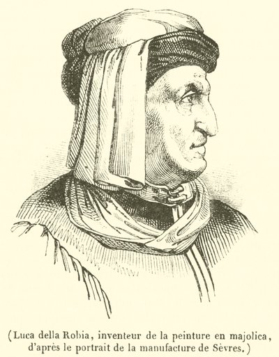 Luca della Robia, oppfinner av majolikamaleri (gravering) av French School