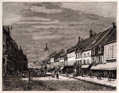Lure - departementet Haute-Saone i regionen Bourgogne-Franche-Comte - gravering i "La France illustree: geografi, historie, statistisk administrasjon" av V.-A. Malt-brun. 1884 av French School