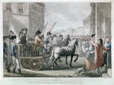 MARIE-ANTOINETTE ble ført til giljotinen, 16. oktober av French School