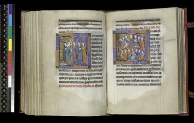 Fürbitte an Jungfrauen und Fürbitte an alle Heiligen, aus dem Psalter und Stundenbuch von Isabella von Frankreich, Paris, ca. 1265-70 von French School