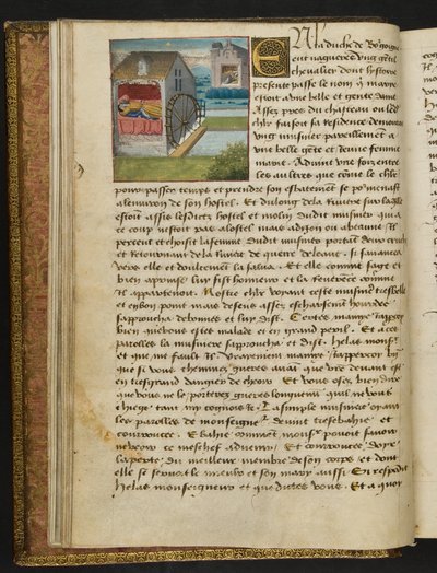 MS Hunter 252 008v Side fra Hundred New News, ca. 1461-62 av French School