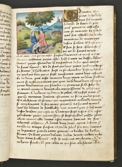 MS Hunter 252 026r Side fra Hundred New News, ca. 1461-62 av French School