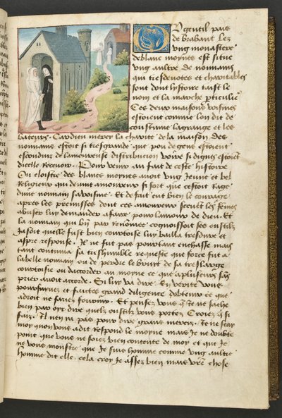 MS Hunter 252 033r-side fra Hundred New News, ca. 1461-62 av French School