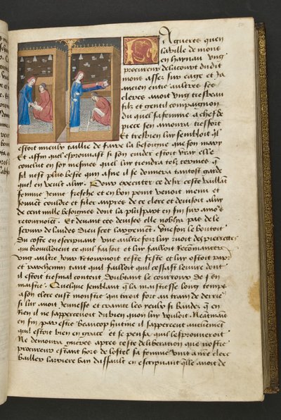 MS Hunter 252 050r-side fra Hundred New News, ca. 1461-62 av French School