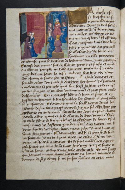 MS Hunter 252 053v Side fra Hundred New News, ca. 1461-62 av French School