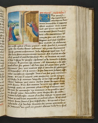 MS Hunter 252 112r-side fra Hundred New News, ca. 1461-62 av French School