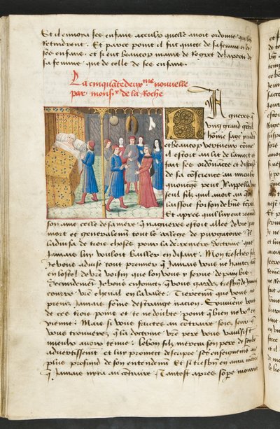 MS Hunter 252 117v Side fra Cent Nouvelles Nouvelles, ca. 1461-62 av French School