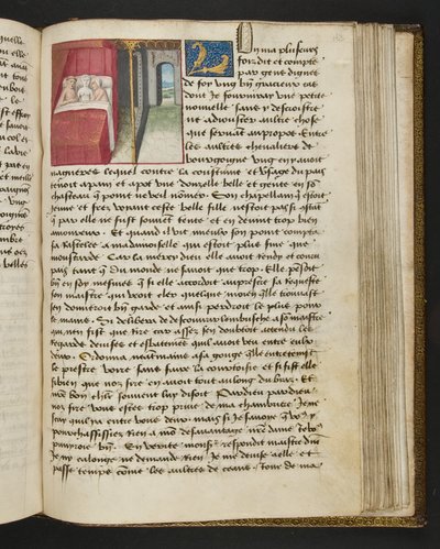 MS Hunter 252 163r-side fra Hundred New News, ca. 1461-62 av French School