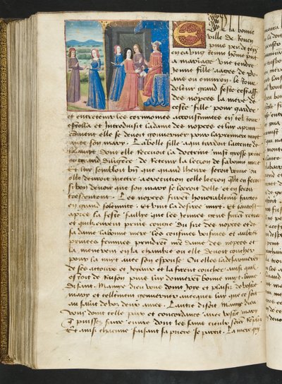 MS Hunter 252 177v Side fra Cent Nouvelles Nouvelles, ca. 1461-62 av French School