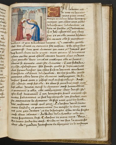 MS Hunter 252 186r-side fra Hundred New News, ca. 1461-62 av French School