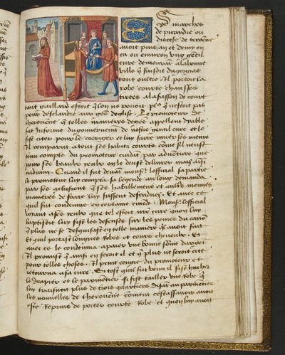 MS Hunter 252 189r-side fra Hundred New News, ca. 1461-62 av French School