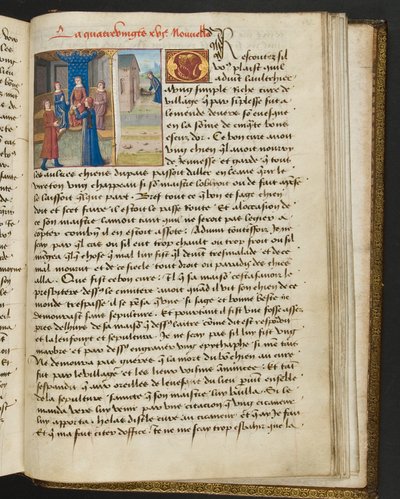 MS Hunter 252 192r-side fra Hundred New News, ca. 1461-62 av French School