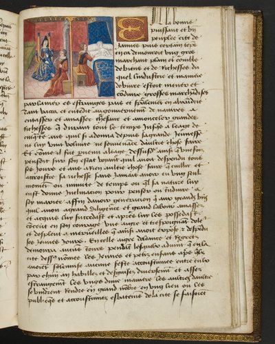 MS Hunter 252 197r-side fra Hundred New News, ca. 1461-62 av French School