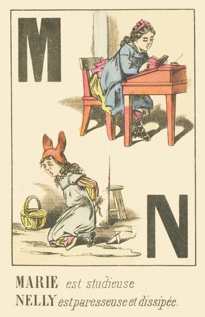 M N: Marie er en flittig. Nelly er lat og oppløst av French School