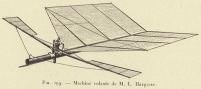 Machine volante de ML Hargrave (gravering) av French School