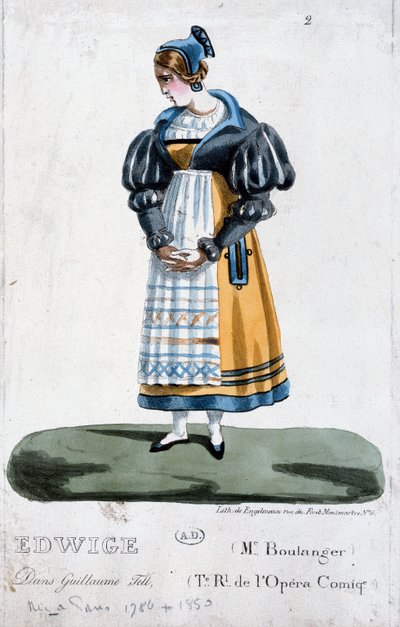 Madame Boulanger i rollen som Edwige i operaen Guillaume Tell av Rossini av French School