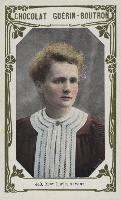 Madame Curie, forstandig (farget bilde) av French School
