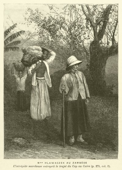 Madame Hlawczek Au Zambese (gravering) av French School