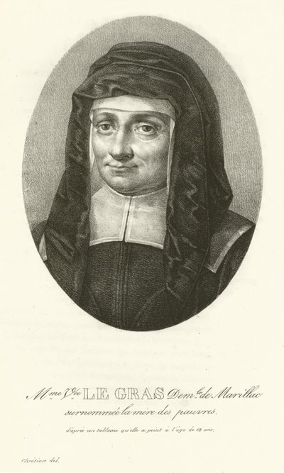 Madame Le Gras, Louise de Marillac av French School