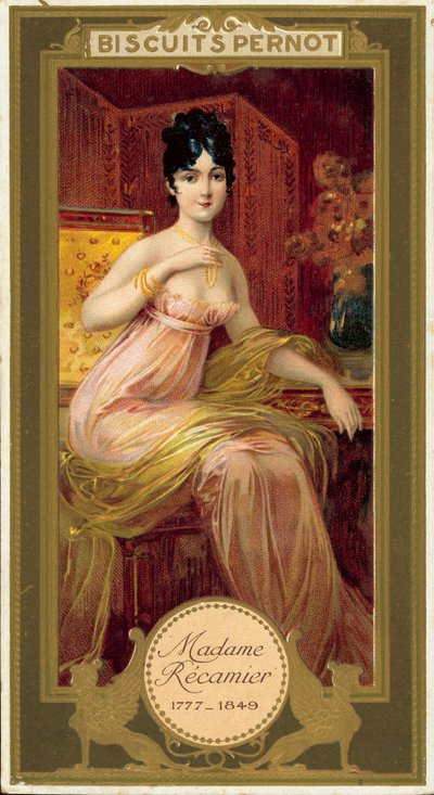 Madame Recamier (kromolitho) av French School